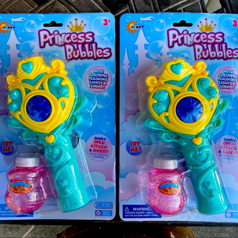 2 pack Princess bubble wand